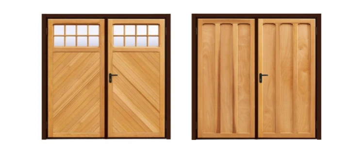 Timber Side Hinged Garage Doors